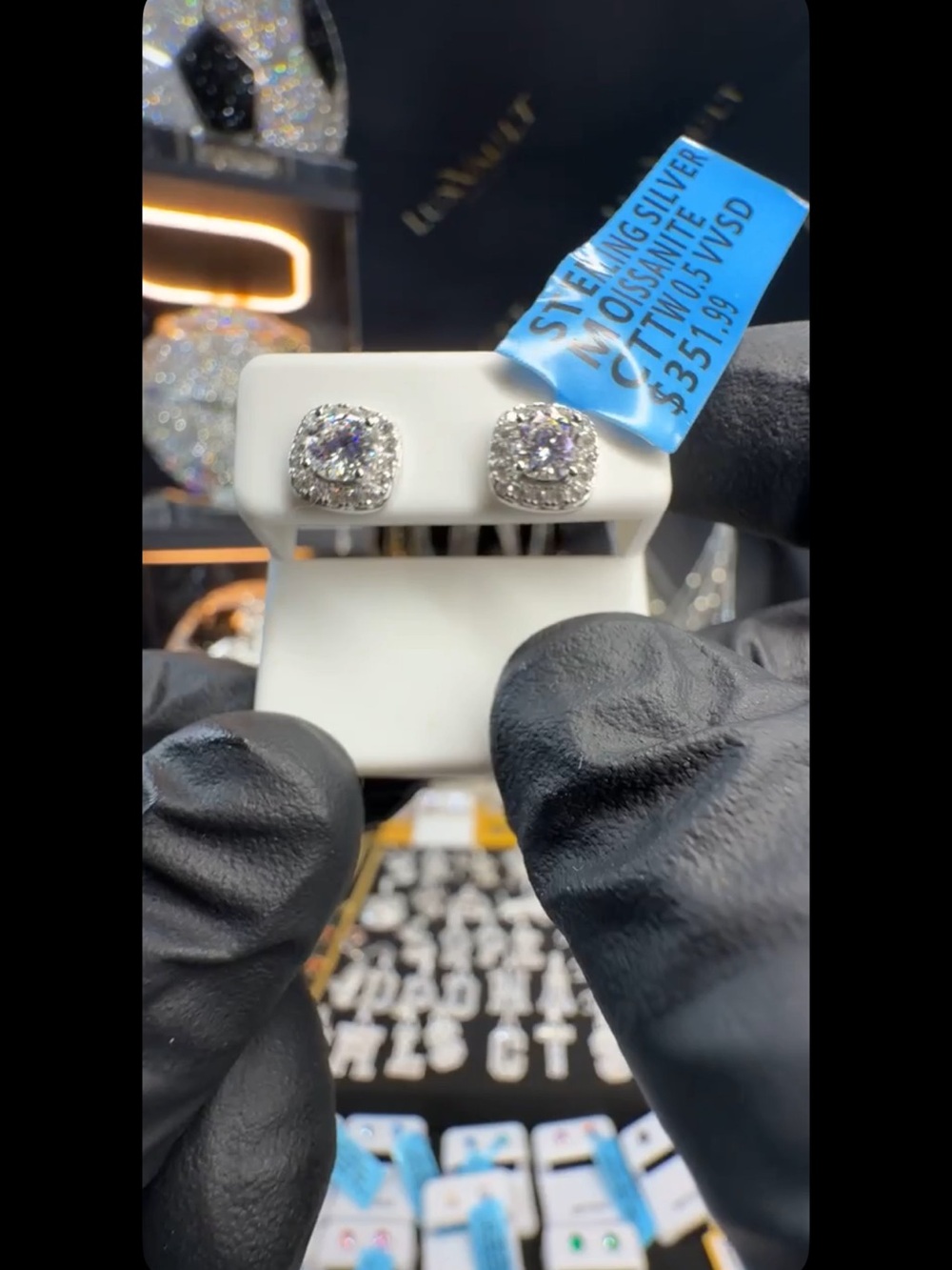 0.5 CTW Moissanite Earrings Sterling Silver